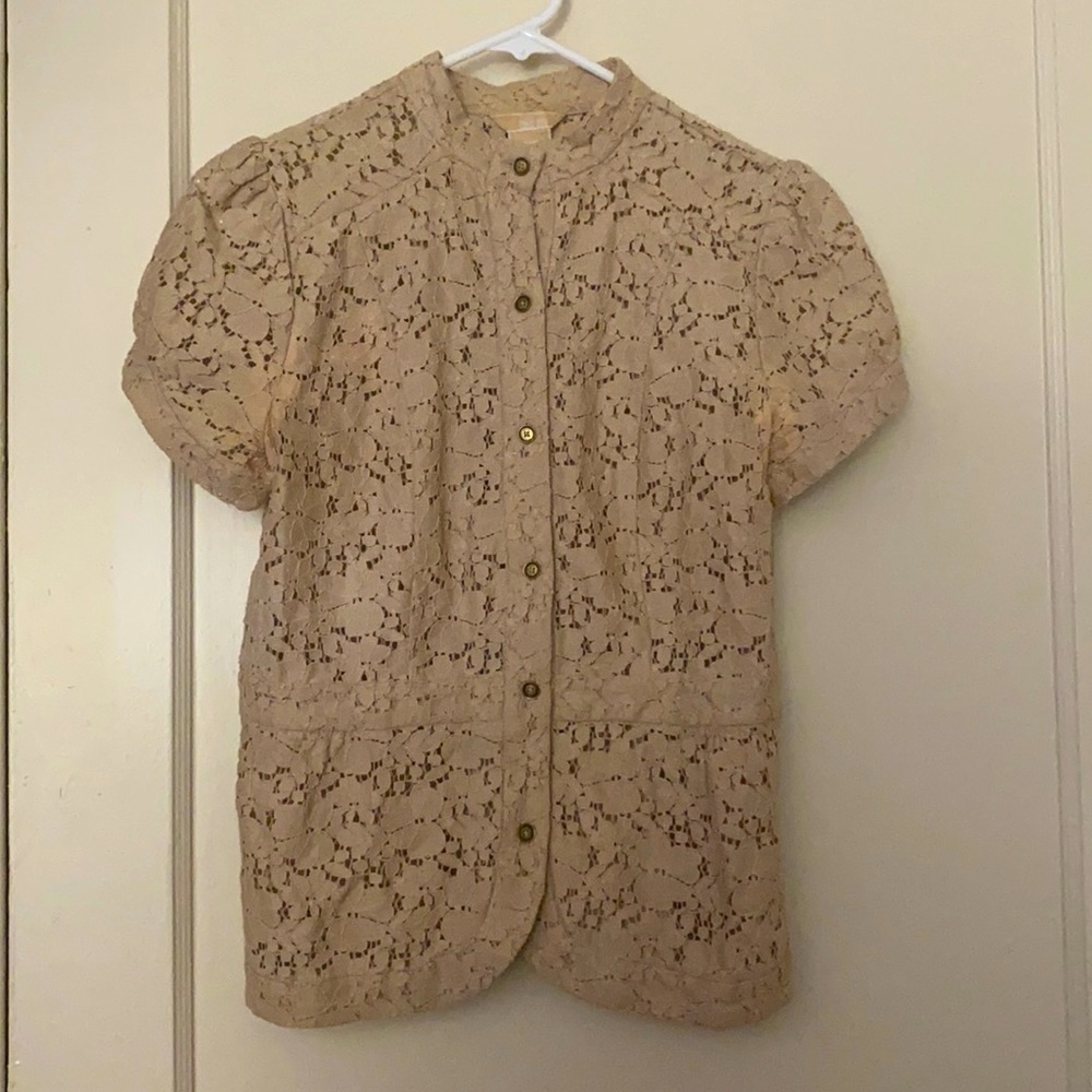 Michael Kors lace cream top size: S/P
